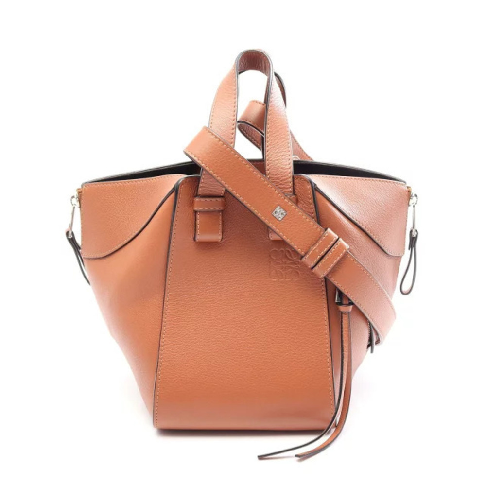 Loewe Hammock Bag Compact Handbag Leather Brown